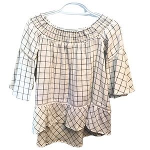 Doe & Rae Off-Shoulder Tunic Top